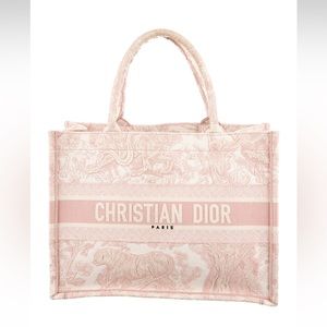 Christian Dior Book Tote - medium toile de jouy